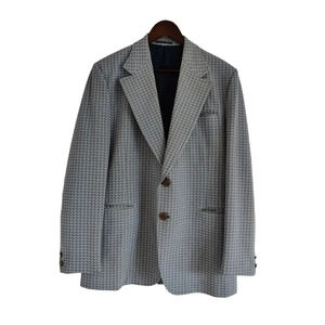 Mitchells Navy & White  Houndstooth Sport Coat‎ Blazer Jacket Size 42R